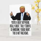 Carte Drôle Trump Greeting Card pour petit ami (Fleur jaune)