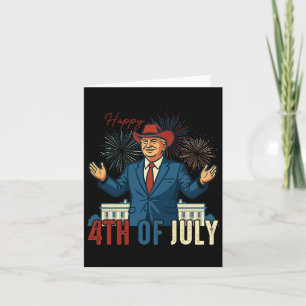 Carte Drôle Trump Happy 4 juillet Indépendance rétrograd