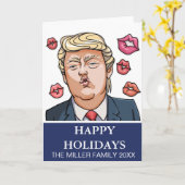 Carte Drôle Trump Happy Holiday Card (Fleur jaune)
