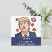 Carte Drôle Trump Happy Holiday Card (Debout devant)