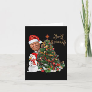 Carte Drôle Trump portant le chapeau de Noël Joyeux Noël