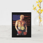Carte Drôle Trump Rocky Boxer Meme Boxer Us Flag Patrio (Fleur jaune)