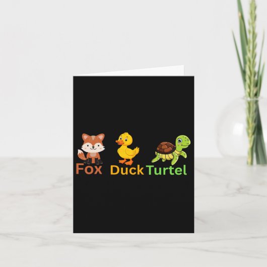 Carte Drôle Trump subtil Fox Duck Turtle mignonne Animal (Devant)