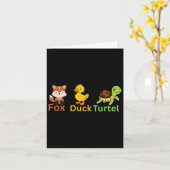 Carte Drôle Trump subtil Fox Duck Turtle mignonne Animal (Fleur jaune)
