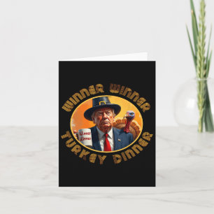 Carte Drôle Trump Thanksgiving Winner Turkey Dinn