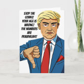 Carte Drôle Trumpismes Frauduleux Nombre (Devant)
