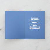 Carte Drôle Trumpy Chat Message d'anniversaire (Intérieur)