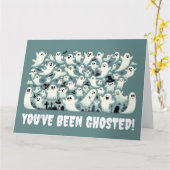 Carte Drôle, tu as été hébergé ! Fantômes dans le cimeti (Fleur jaune)