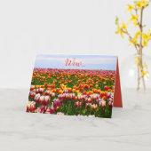 Carte Drôle, tulipes, fleurs, colorées, pâques (Fleur jaune)