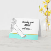 Carte Drôle Un Jour, Ton Prince Viendra Candy Corn (Fleur jaune)