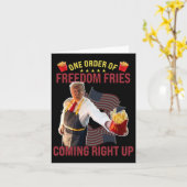 Carte Drôle Une commande de frites de la liberté arrive  (Fleur jaune)