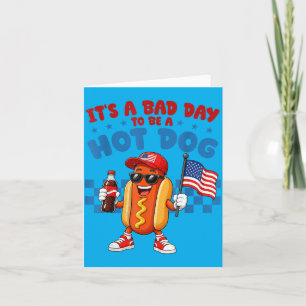 Carte Drôle Une mauvaise journée pour être un hot-dog Qu