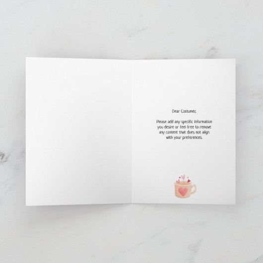 Carte Drôle Valentine Je T'Aime Plus Que Café Plié (Intérieur)