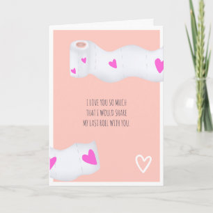 Carte Drôle valentine rouleau 3 photos collage