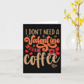Carte Drôle Valentines Day Valentine Coffee Lover femmes (Fleur jaune)