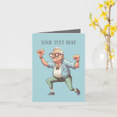 Carte drôle vieux grincheux ajouter un message (Fleur jaune)