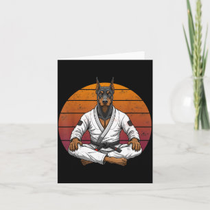 Carte Drôle Vintage Doberman Pinscher Jiu Jitsu Brésilie