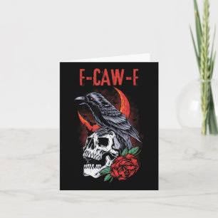 Carte Drôle Vintage F-caw-f Black Bird Crow Humour