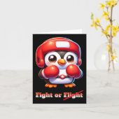 Carte Drôle Vol De Pingouin Ou Battre Boxe Mixed martial (Fleur jaune)