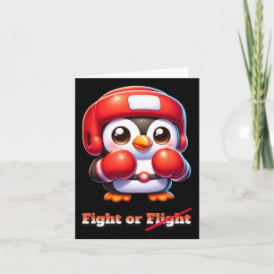 Carte Drôle Vol De Pingouin Ou Battre Boxe Mixed martial