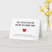 Carte Drôle Vous êtes mon papa préféré Fête des pères  (Fleur jaune)