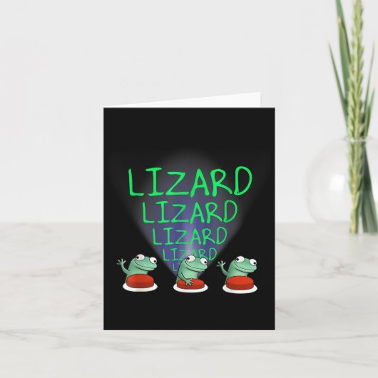 Carte Drôle Weirdcore Animal Femmes Hommes Lizard Lizard (Devant)
