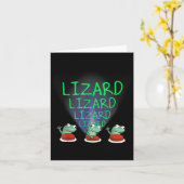 Carte Drôle Weirdcore Animal Femmes Hommes Lizard Lizard (Fleur jaune)