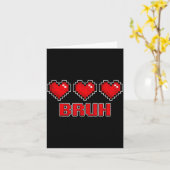 Carte Drôle Xel Cœurs Joueur Bruh, Saint-Valentin Jeu Vi (Fleur jaune)