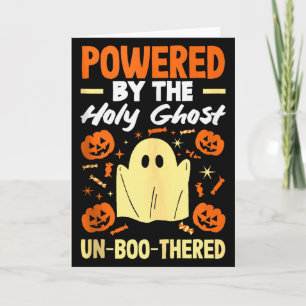 Carte Drôle y a pas de fantôme comme la Sainte Halloween