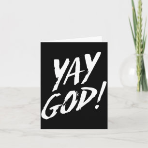 Carte Drôle Yay Dieu Graphique Jésus Christianisme Relig