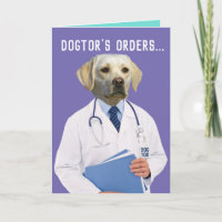 Drôle Yellow Lab Docteur ordres guérir et se tirer