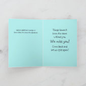 Carte Drôles d'animaux de la forêt s'empilent vous manqu (Intérieur)