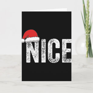 Carte Drôles de couples assortis Naughty Nice Noël Son