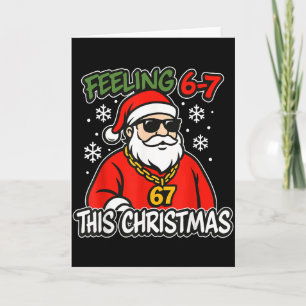 Carte Drôles de Noël Enfants 6-7 67 Six Sept Mème Garçon