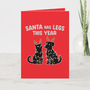 Carte Drôles de Noël : Humour sur les Animaux de Compagn