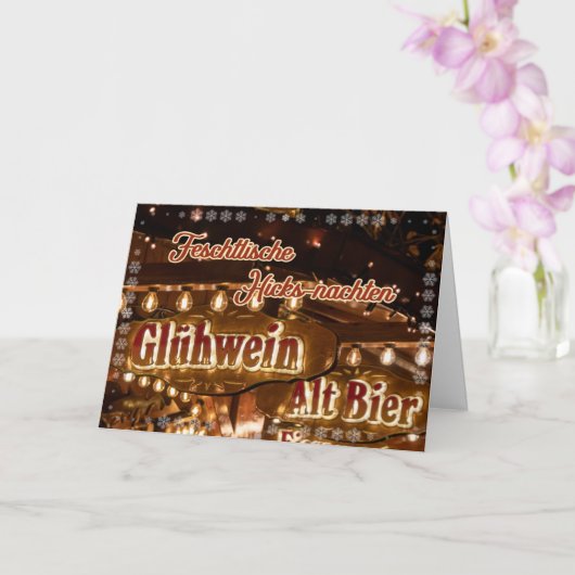 Carte Drôles de vœux de marché de Noël allemand (Orchidée)