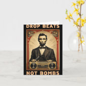 Carte Drop Beats Not Bombs Anti-war (Fleur jaune)