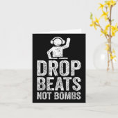 Carte Drop Beats Not Bombs Dj Anti War (Fleur jaune)
