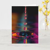 Carte Drop d'eau - Jolie goutte (Fleur jaune)
