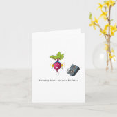 Carte Dropping beets - Funny beetroot birthday card (Fleur jaune)