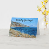Carte Drops in the Ocean Art Birthday Card (Fleur jaune)