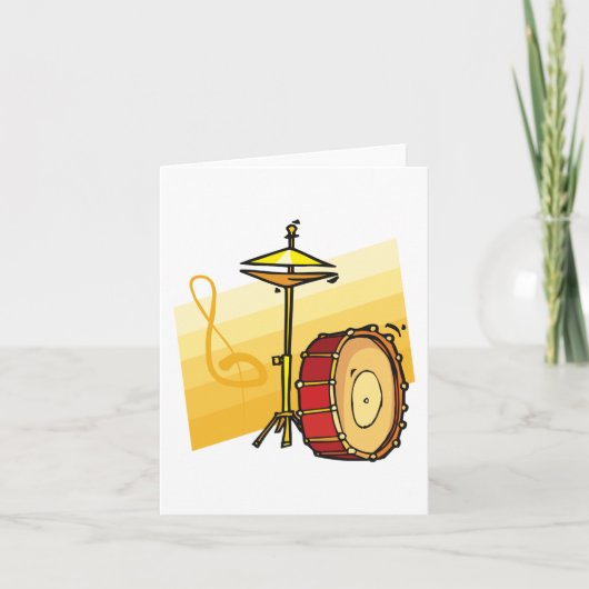 Carte Drum et musique Cymbal Percussion Art (Devant)