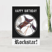 Carte Drummer Birthday Drum Rockstar Musician Drummer C (Devant)