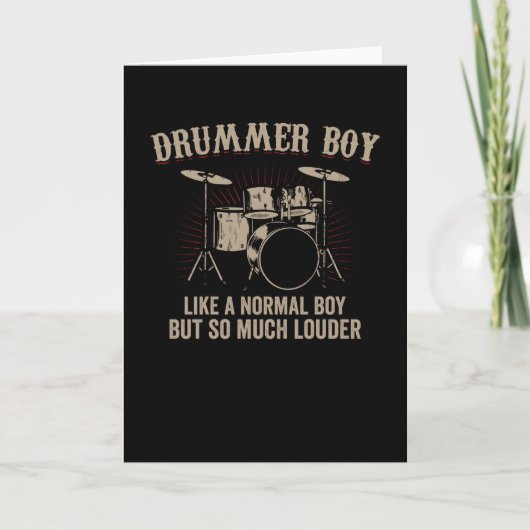 Carte Drummer Boy | Drums Drummer Cadeau (Devant)