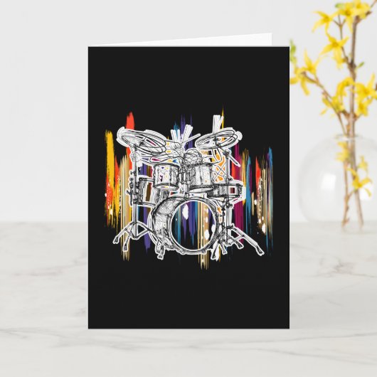 Carte Drummer Drummer Drummer Drummer Drummer (Fleur jaune)