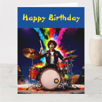 Drummer jouant son ensemble de tambours