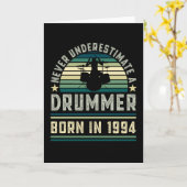 Carte Drummer né 1994 30e anniversaire Drumming Dons (Fleur jaune)