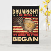 Carte Drumright Oklahoma Drapeau États-Unis Fête De L'in (Fleur jaune)