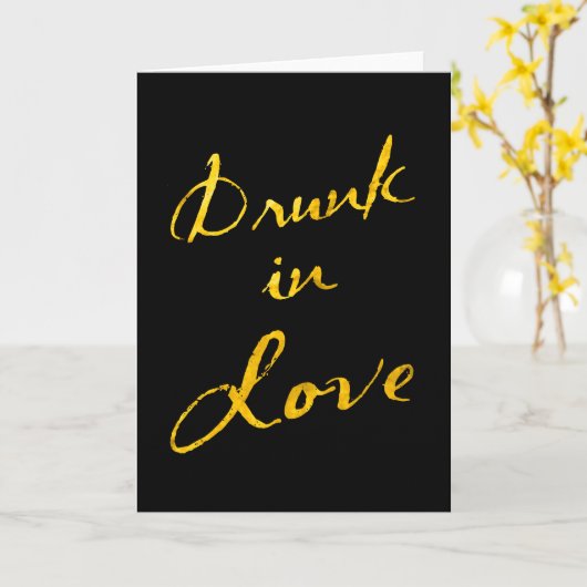 Carte Drunk in Love (Fleur jaune)