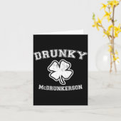 Carte Drunky Mcdrunkerson Funny St. Patricks Day Irish D (Fleur jaune)
